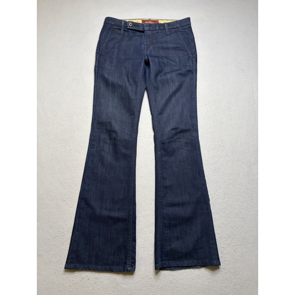 Raven Denim Mackenzie Jeans Womens 26 Blue Raw Flare Low Rise Trouser Y2K RD6002